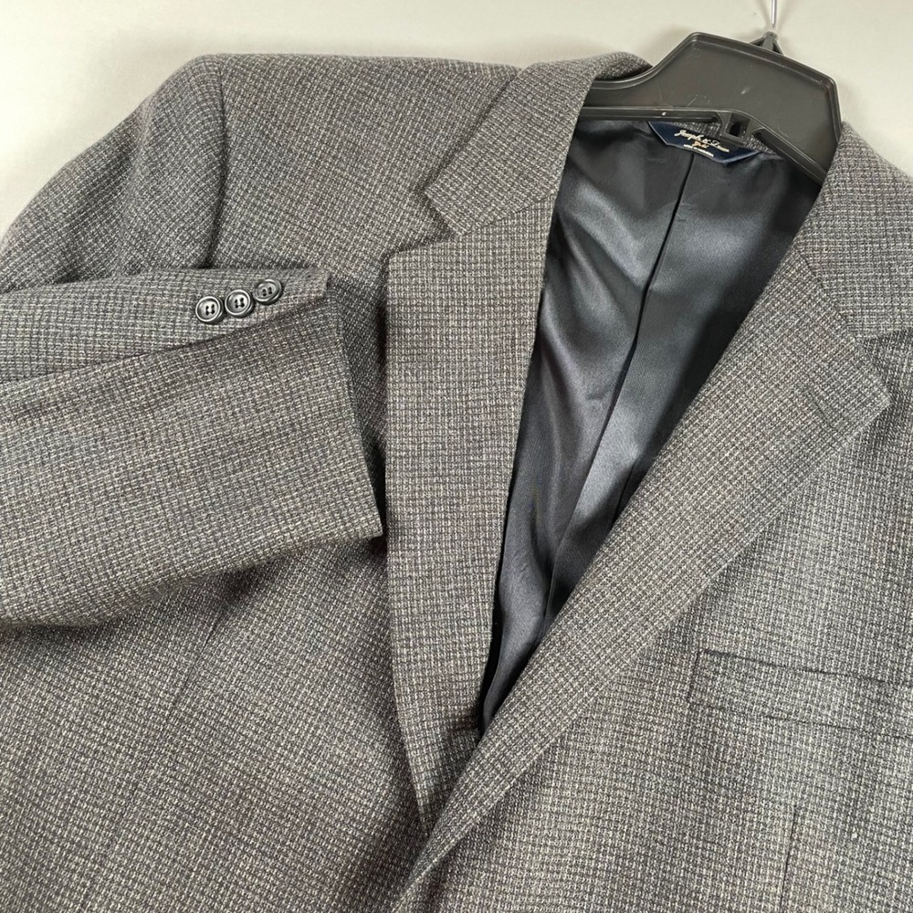 Joseph &‎ Feiss Gold Mens 48 Regular Blazer 100 Lambswool Grey Tweed Sport Coat